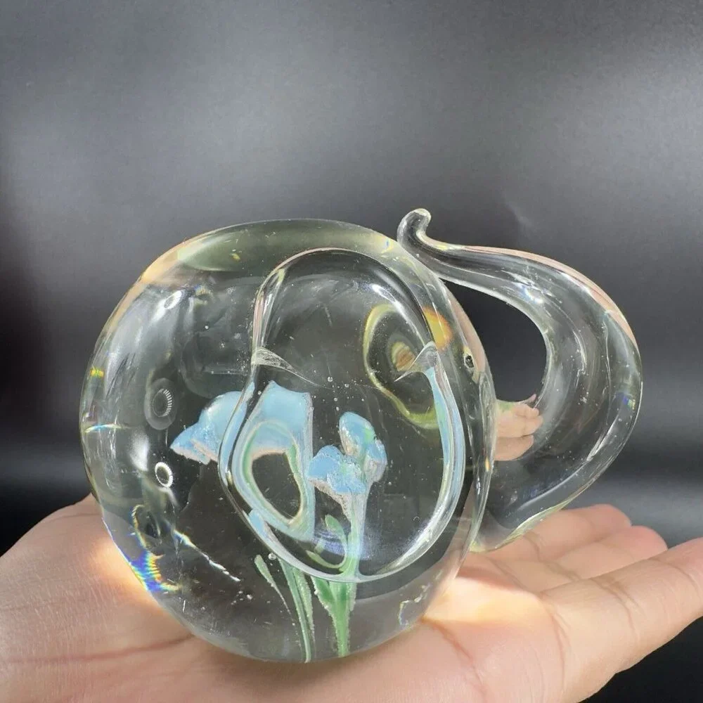 Glass Elephant clear round